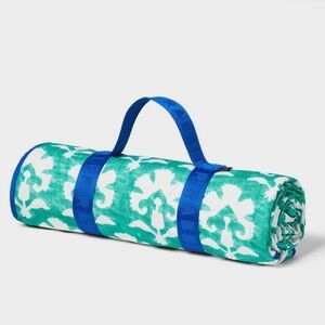 Stamped Floral Picnic Blanket Teal - Roller Rabbit x Target brand new 72” x 72”
